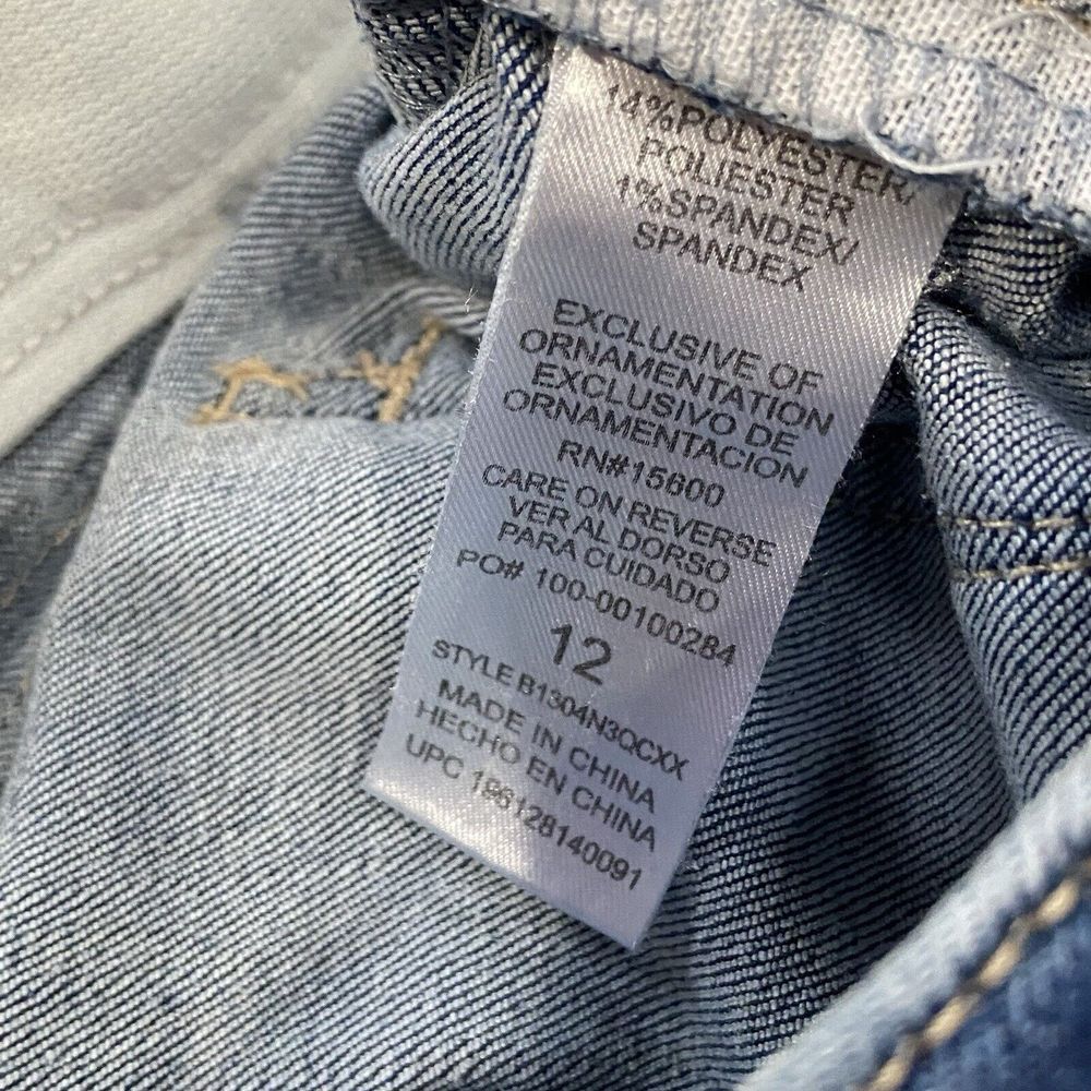Democracy Ab Technology Jeans Womens 12/34x27 Blue Distressed Mid Rise - Picture 5 of 10